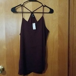NWT The Limited maroon racerback tanktop